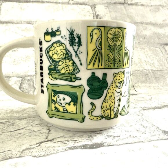 NWT Starbucks Been There Series Mexico Green 14oz Collectible Coffee Mug Cup - Picture 1 of 8